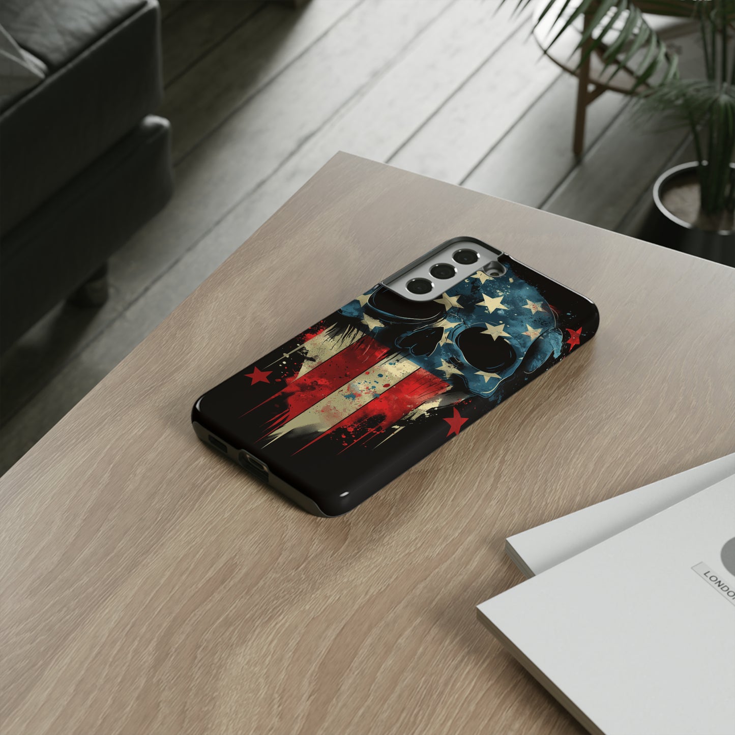 Tough Phone Cases Skull and Flag