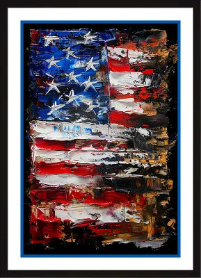 Abstract Patriotism - Bold American Flag