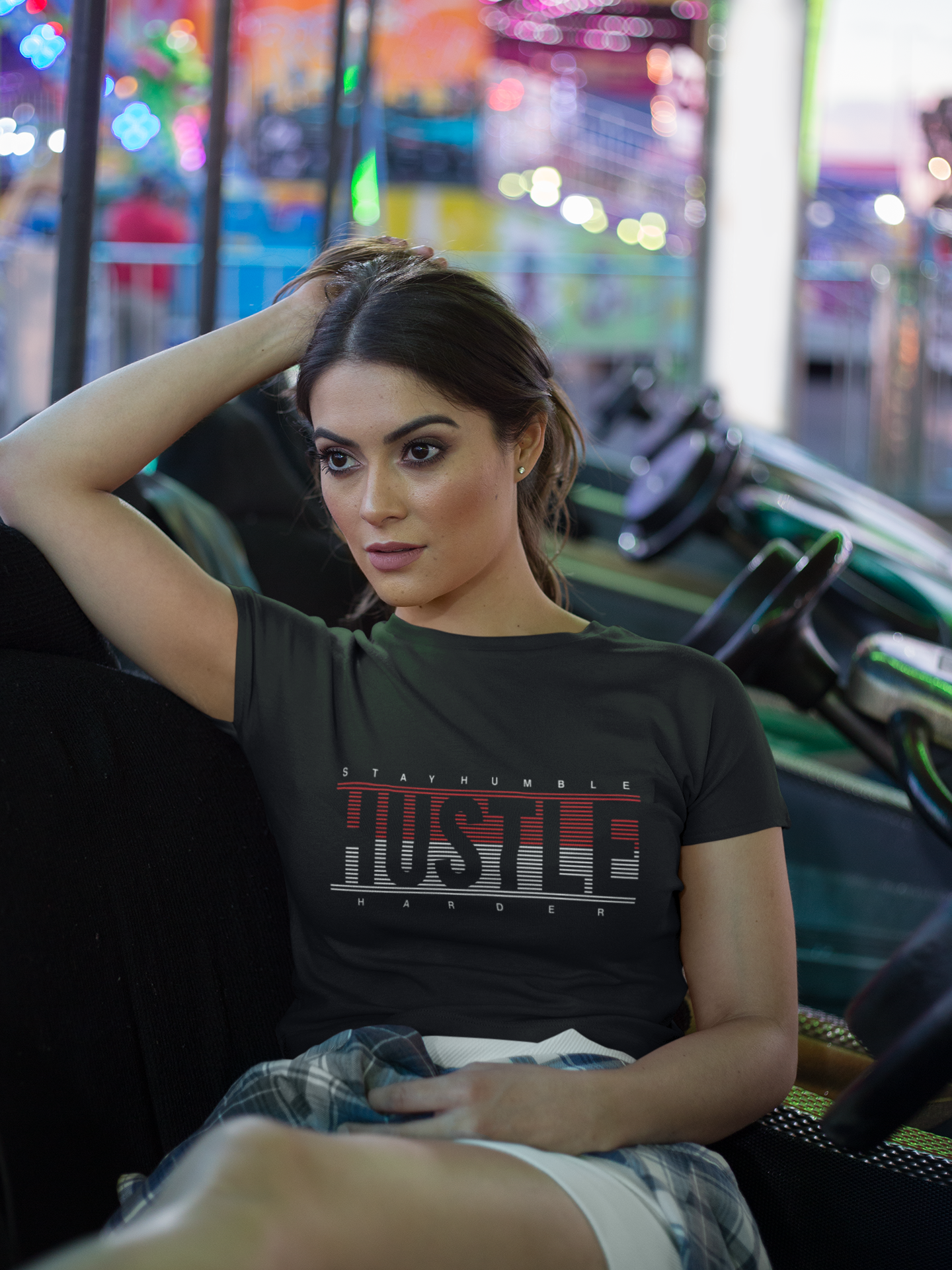 Stay Humble Hustle Harder - Motivational Graphic T-Shirt