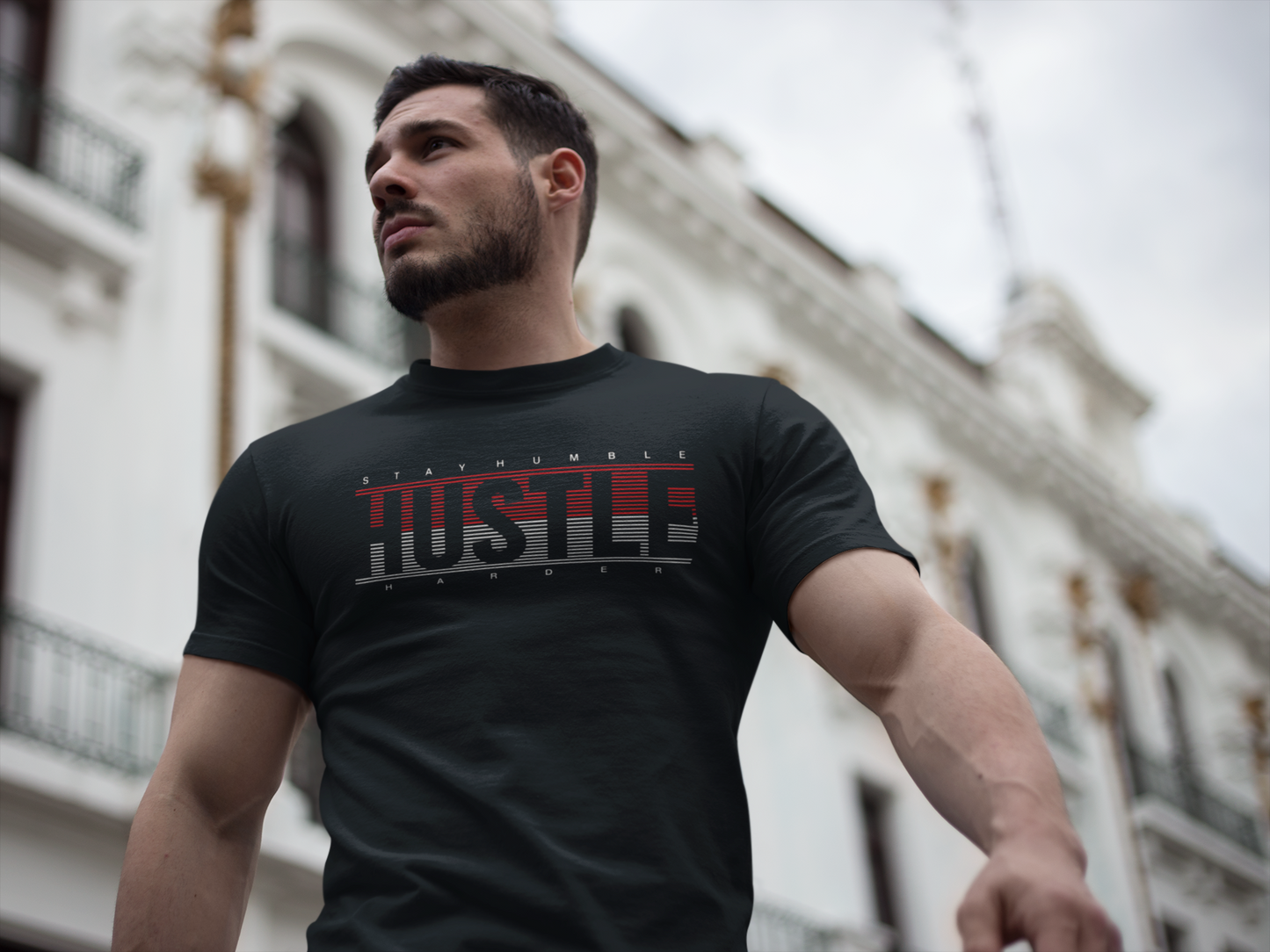 Stay Humble Hustle Harder - Motivational Graphic T-Shirt